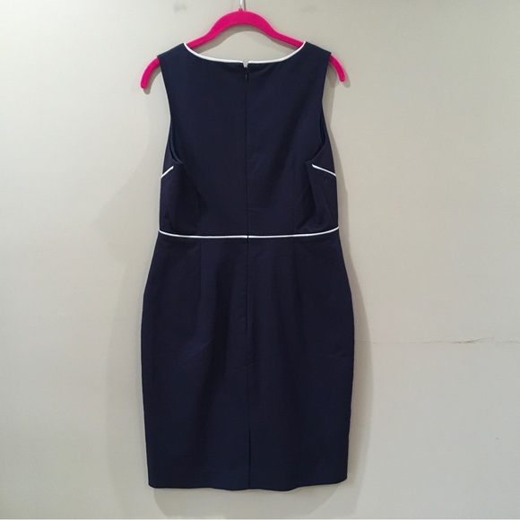 Banana Republic Sheath Dress Sleeveless Blue Navy Womens Petite 8P Workwear New - Picture 2 of 7